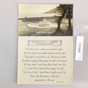 Percy French Memorial Newcastle Co Down Northern Ireland UK 1950s Postcard RPPC